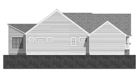 The Royalton house plan, exterior view 4